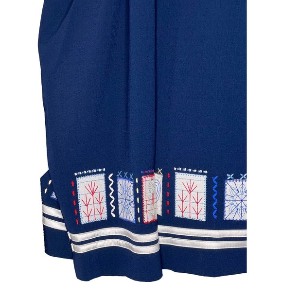 Draper’s & Damons 3X Jacket blouse Button front Embroidered Patchwork long sleev - Picture 8 of 14